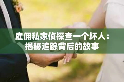 雇佣私家侦探查一个坏人：揭秘追踪背后的故事