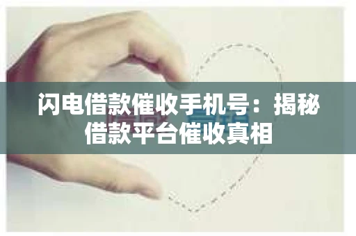 闪电借款催收手机号：揭秘借款平台催收真相