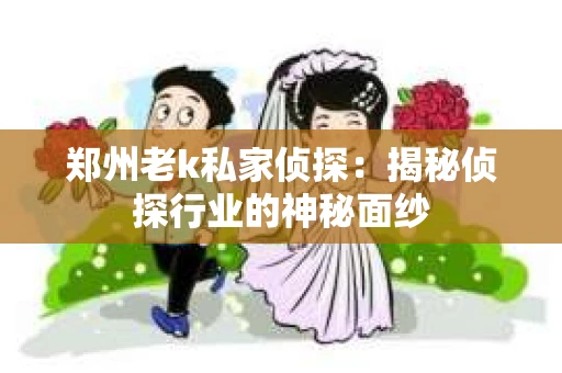 郑州老k私家侦探：揭秘侦探行业的神秘面纱