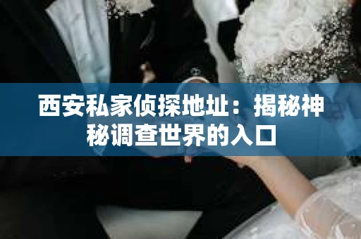 西安私家侦探地址：揭秘神秘调查世界的入口