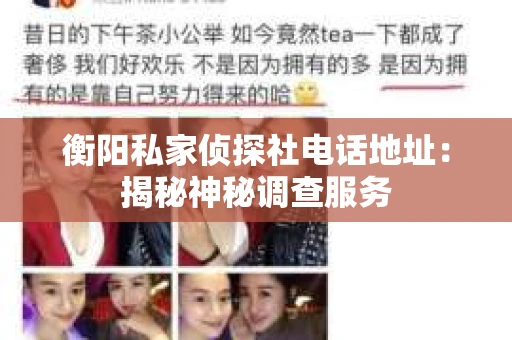 衡阳私家侦探社电话地址：揭秘神秘调查服务
